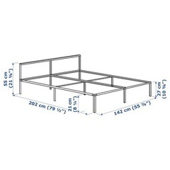 IKEA ダブルベッド（すのこ付き）GRIMSBU グリムスブ ベッドフレームの画像