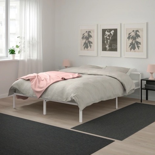 IKEA ダブルベッド（すのこ付き）GRIMSBU グリムスブ ベッドフレーム
