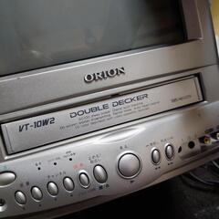 レア物　トラックで使用していたブラウン管テレビデオとDVDデッキリモコン付きの画像