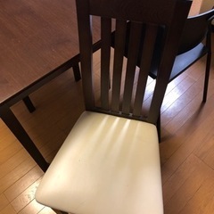 伸縮型　ダイニングテーブルセット　（椅子3脚）の画像