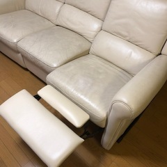 3人掛けソファ　アイボリーの画像