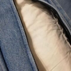 ソファー　二人掛け　2P 　デニム　木製の画像