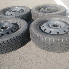 軽スタッドレス+鉄チン+キャップ 155/65R13