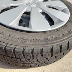 スタッドレスタイヤ　ホイル付　4本セット　155/65R14　ワゴンR純正　2014製　中古の画像