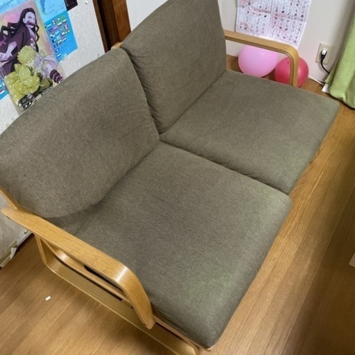 無印良品　リビングでもダイニングでもつかえるチェアオーク　2脚