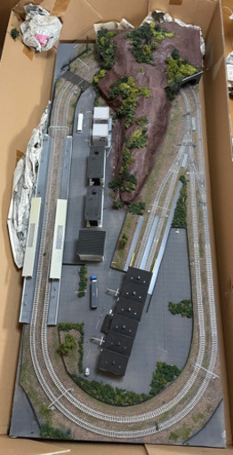 鉄道ジオラマ　レイアウト複線※150x60cm Ｗクロス&2線ヤード