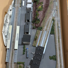 鉄道ジオラマ　レイアウト複線※150x60cm Ｗクロス&2線ヤード