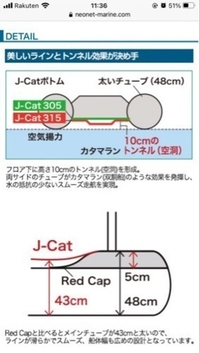 J-Cat305 ジョイクラフト　ゴムボート　中古