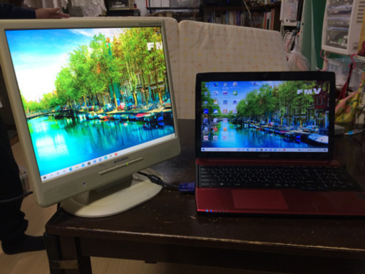 Office Excel Ward 付き ノートパソコン i7 4世代 メモリー 8GB HDD1T サブモニター プリンター