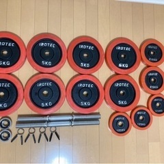 ラバー付きダンベル　片手30kg×2 アイロテック