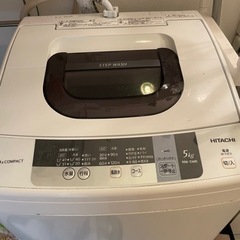 HITACHI 5キロ　洗濯機　slim & compactの画像