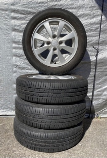 【「商談中」中古】ノーマルタイヤホイール付き4本セット〔155/65R14〕