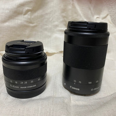 eoskissm ダブルズームセット　収納バッグ、持ち運びバッグ、sdカード付きの画像