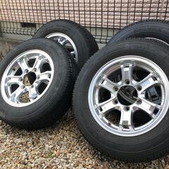 【商談中】タイヤ・ホイールセット　195/70R15　溝8mm・10mm　ハイエース