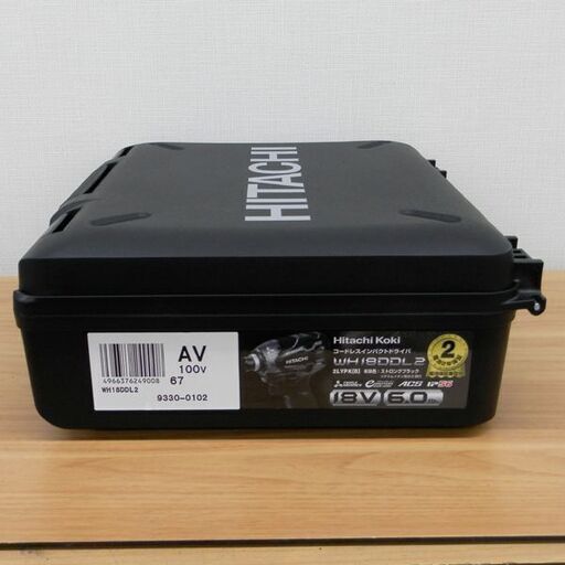 美品 日立工機 コードレスインパクトドライバー WH18DDL2 2LYPK(B) 本体 充電器 バッテリー2個 セット 18V 6.0Ah Hitachi Koki 札幌 西野