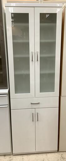 食器棚 レンジボード ハイタイプ WH【ユーズドユーズ名古屋天白店】 J1181