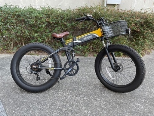 ファットバイク自転車　フル電動アシスト　アクセル走行