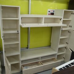 丸繁木工　ハイタイプTVボード　壁面収納　家具屋展示品　モノ市場半田店　119の画像