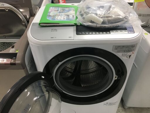 洗濯機の分解クリーニング行っています！配送設置込み！日立11Kドラム式洗濯乾燥2017年製分解クリーニング済み！