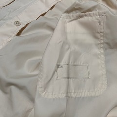 【美品】無印良品80㎝　レインコート　ナチュラルホワイトの画像