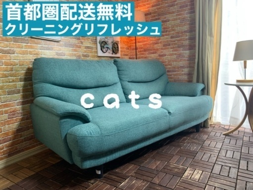 ☑️ジモ売約済み　コスパ高　ニトリキャッツ3人掛けソファーエスハウス