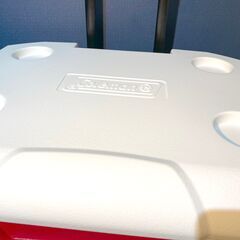 新品未使用 コールマン クーラーボックス 60QT 56L キャスター付 ホイールクーラー レッド ホワイトの画像