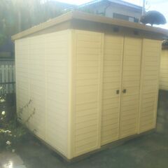 スチール製　屋外物置（一坪）の画像