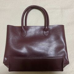 小さめのハンドバッグ　ワインレッド　合皮　新品・未使用の画像