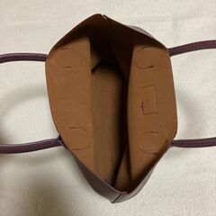 小さめのハンドバッグ　ワインレッド　合皮　新品・未使用の画像