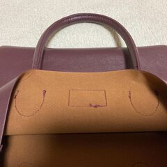 小さめのハンドバッグ　ワインレッド　合皮　新品・未使用の画像