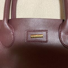 小さめのハンドバッグ　ワインレッド　合皮　新品・未使用の画像