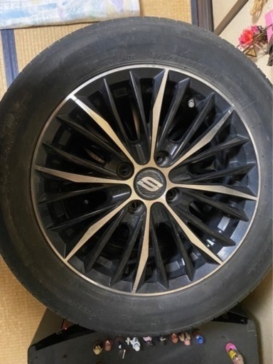 軽自動車　アルミホイール　ゴム付き　15インチ　4本セット