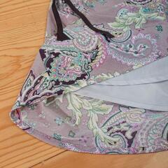 フレアー スカート ひざ丈 ペイズリー柄の画像