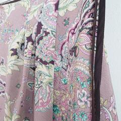 フレアー スカート ひざ丈 ペイズリー柄の画像