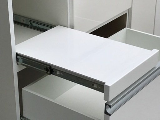 格安で！ニトリ キッチンボード◇ダンパー付引出し◇食器棚◇レンジボード◇モデナ140KBWH◇JRS-0287