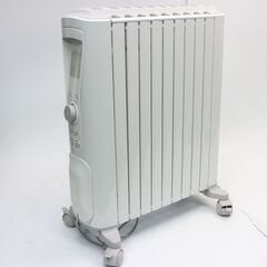 050) 【美品】 Delonghi デロンギ Belcaldo ベルカルド オイルヒーター RHJ75V0915-GY 10～13畳 ピュアホワイト&シルクグレー