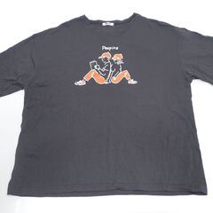 CB962 Pair Pair ペアペア プリントTシャツ グレー ユニセックスの画像