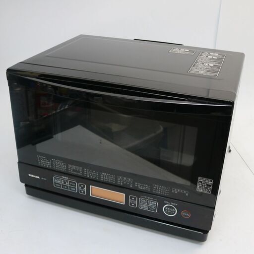 085) TOSHIBA 東芝 スチームオーブンレンジ ER-MD7 ブラック オーブンプレート付 東芝 電化製品 家電 電子レンジ 2015年製