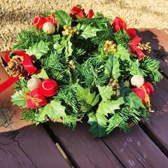 クリスマスリースの画像