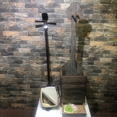 福岡市南区から三味線入れ箱　バチ付　付属付きセット　ジャンク