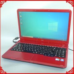 レッド ノートパソコン 中古良品 15.6型 NEC LaVie PC-LS350CS6R Core
