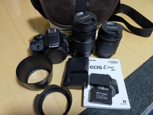 (受渡先決定)一眼レフCANON EOS KISS X7　鞄レンズ込一式セット