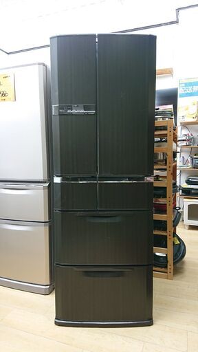 三菱 MITSUBISHI MR-E47S 465L 6ドア 冷凍冷蔵庫 自動製氷 回るん棚  おまかせエコ プレ着霜システム ダークウッド☆買取帝国 朝霞店☆配達可能