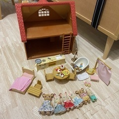 シルバニアファミリー　赤い屋根のおうち　お風呂セット キッチンセ...