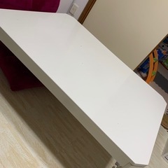 ジャンク品※急募【無料】こたつテーブル　ホワイト　105㎝×75㎝