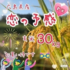 💮新米 『❤️恋の予感』🌾玄米30kg 🍁広島県産　#01