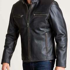 牛革ジャケット 本革 ライダーバイカージャケット Real Cow Leather Rider Biker Jacket.....