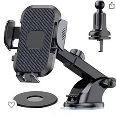【新品未使用】車載ホルダー【フック式+粘着ゲル吸盤】スマホホルダ...