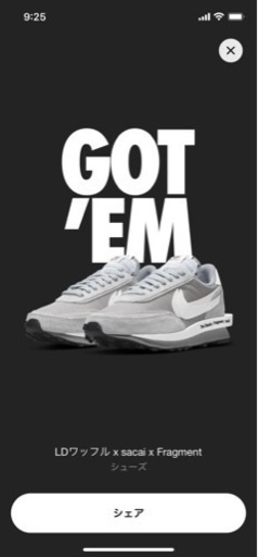 本日限定値下げ！NIKE SACAI FRAGMENT LD WAFFLE SF