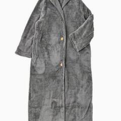 ★激カワ★ふわもこボアルームウェア【着る毛布】チャコールの画像